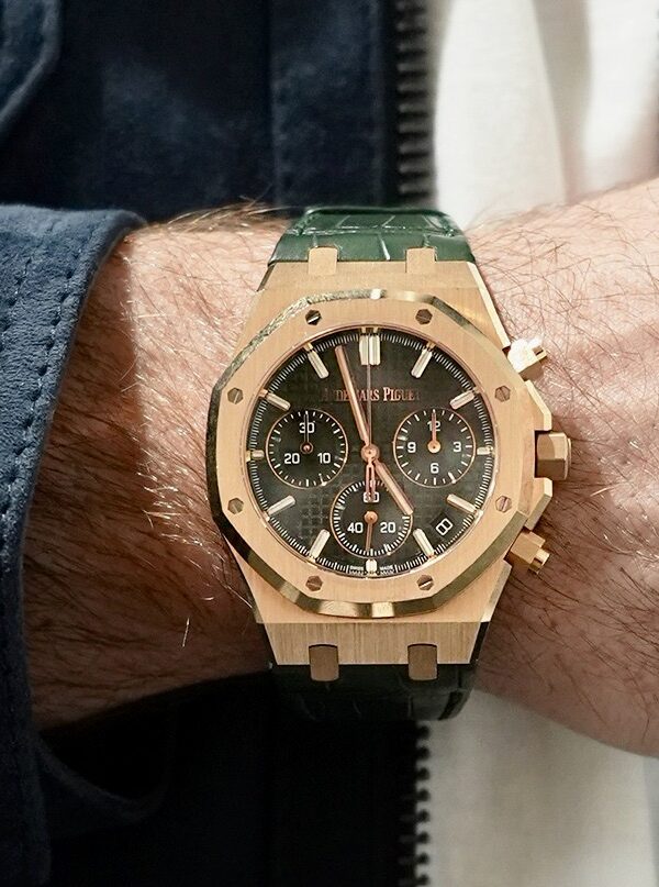 Đồng hồ Audemars Piguet Royal Oak 26240OR Mặt xanh lá dây da 41mm