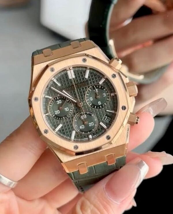 Đồng hồ Audemars Piguet Royal Oak 26240OR Mặt xanh lá dây da 41mm