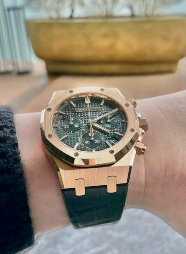 Đồng hồ Audemars Piguet Royal Oak 26240OR Mặt xanh lá dây da 41mm