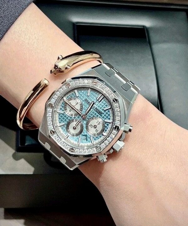 Đồng hồ Audemars Piguet Royal Oak Chronograph 26715ST Thép Ice blue 38mm