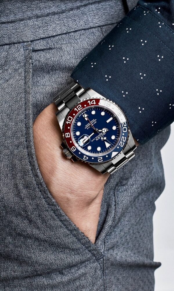 Đồng hồ Rolex GMT-Master II Pepsi 126719BLRO Vàng trắng Mặt xanh blue 40mm