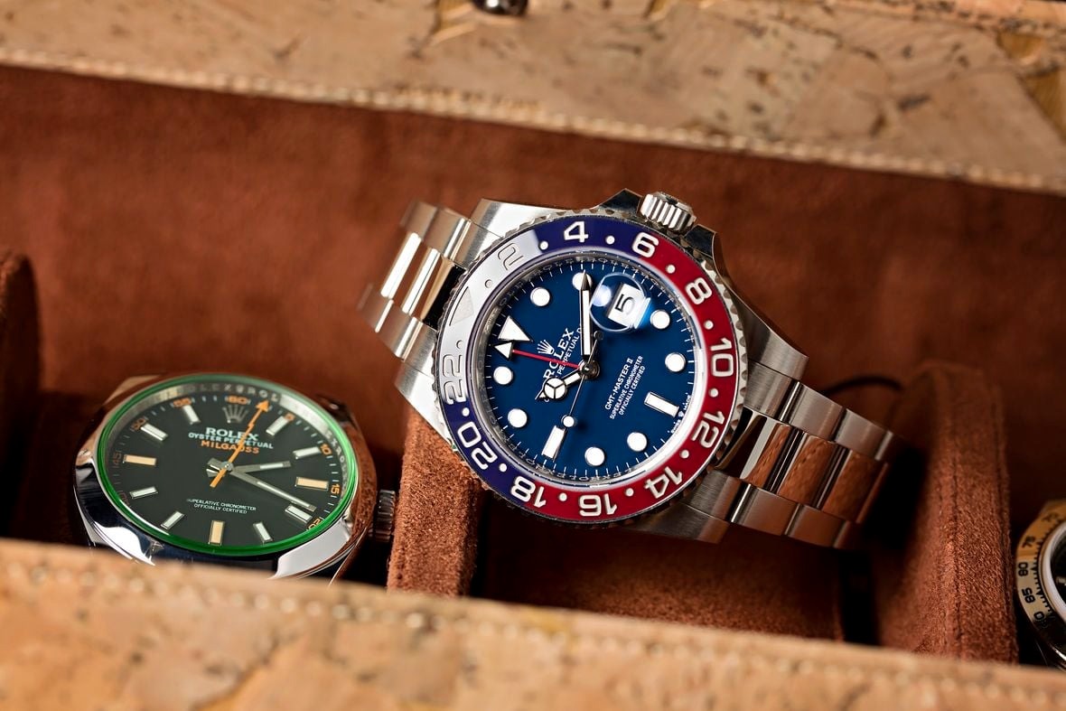 Đồng hồ Rolex GMT-Master II Pepsi 126719BLRO Vàng trắng Mặt xanh blue 40mm