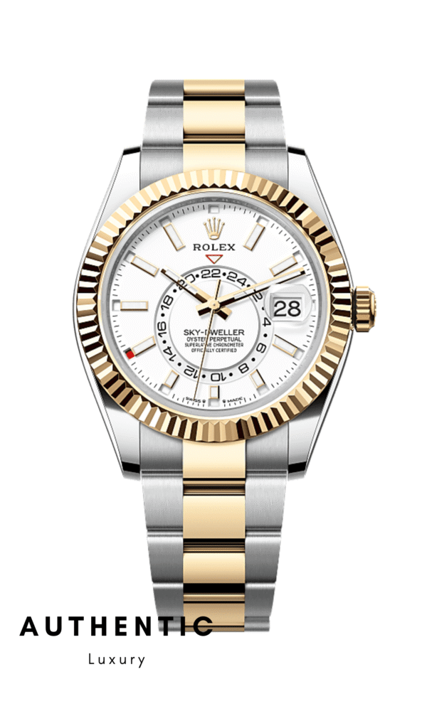 Đồng hồ Rolex Sky-Dweller 336933 Vàng vàng/Thép Mặt trắng 42mm