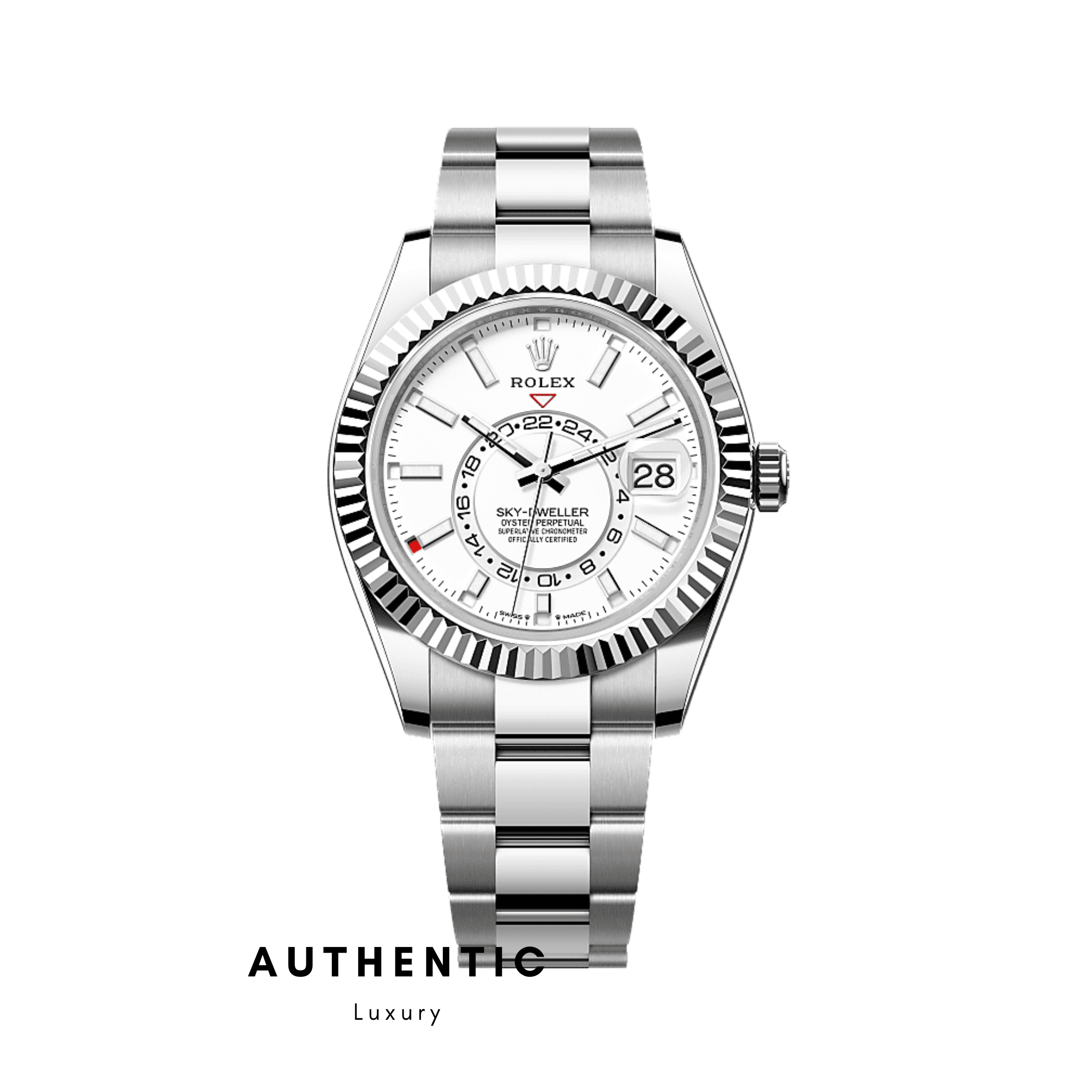 Đồng hồ Rolex Sky Dweller 336934 Vàng trắng/Thép Mặt trắng 42mm