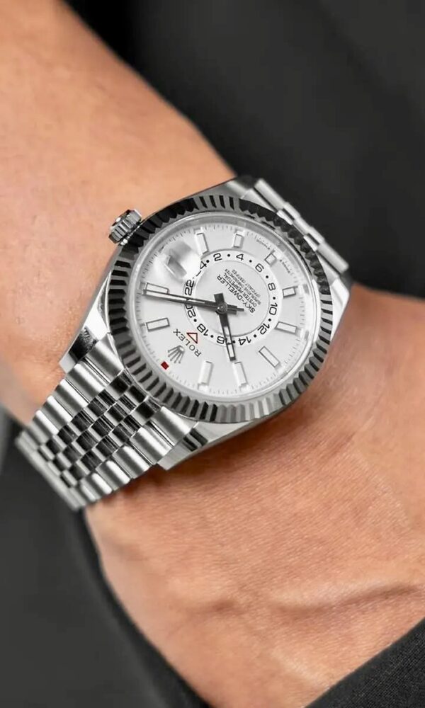 Đồng hồ Rolex Sky Dweller 336934 Vàng trắng/Thép Mặt trắng Dây Jubilee 42mm
