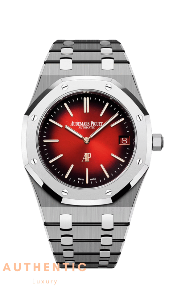 Đồng hồ Audemars Piguet Royal Oak Jumbo Extra-Thin 16202XT Titanium Mặt đỏ 39mm