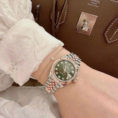Đồng hồ Rolex Lady-Datejust 279171 Everose/Oystersteel Mặt xanh olive 28mm