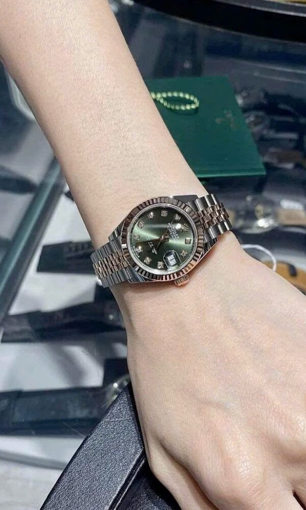 Đồng hồ Rolex Lady-Datejust 279171 Everose/Oystersteel Mặt xanh olive 28mm