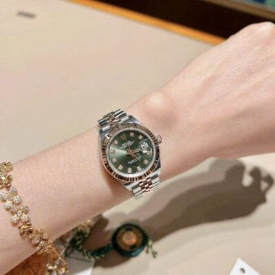 Đồng hồ Rolex Lady-Datejust 279171 Everose/Oystersteel Mặt xanh olive 28mm