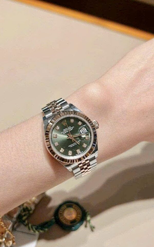 Đồng hồ Rolex Lady-Datejust 279171 Everose/Oystersteel Mặt xanh olive 28mm