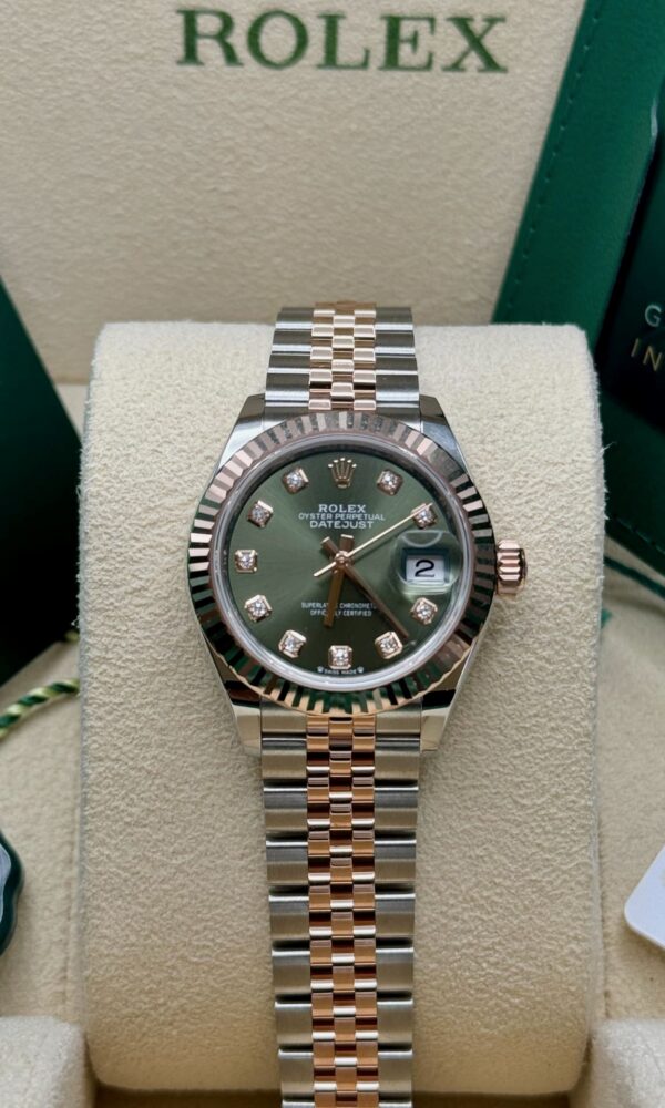 Đồng hồ Rolex Lady-Datejust 279171 Everose/Oystersteel Mặt xanh olive 28mm