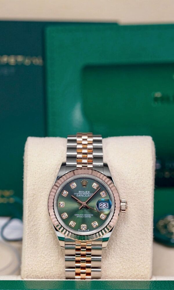 Đồng hồ Rolex Lady-Datejust 279171 Everose/Oystersteel Mặt xanh olive 28mm