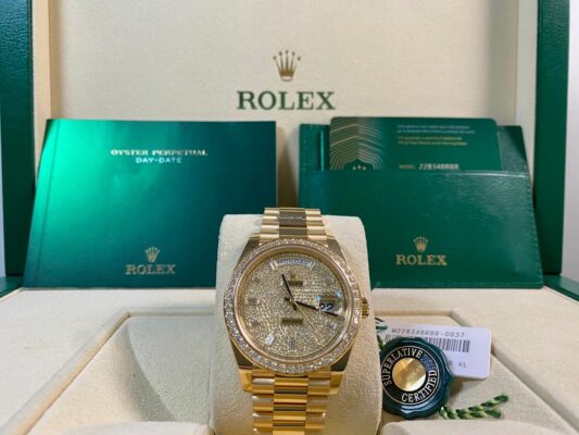 Đồng hồ Rolex Day-Date 228348RBR Mặt nạm kim cương 40mm