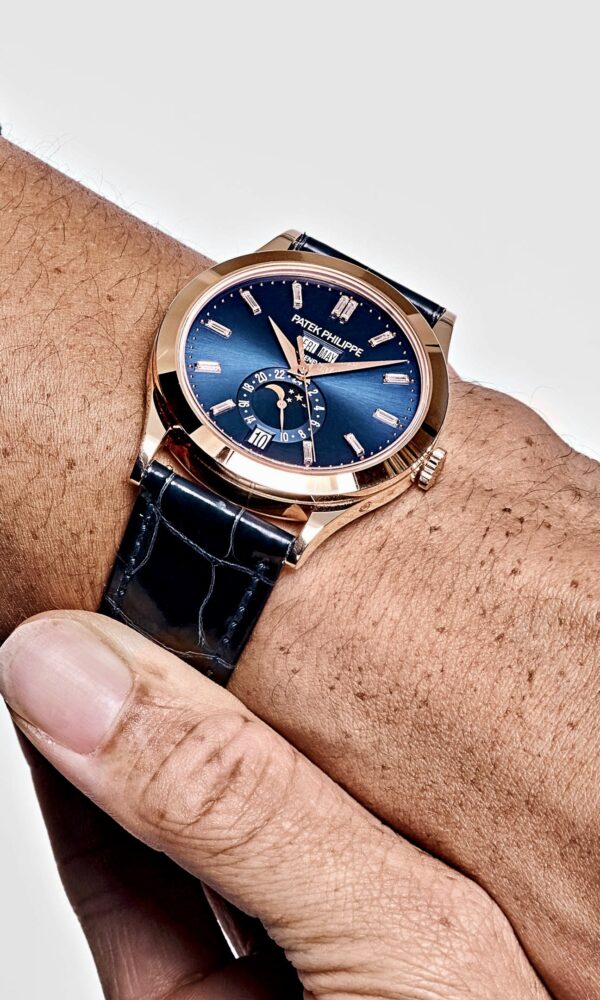 Đồng hồ Patek Philippe 5396R-015 Mặt xanh Cọc kim cương 38,5mm