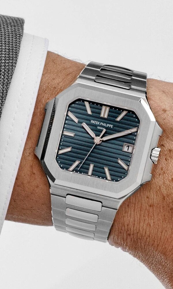 Đồng hồ Patek Philippe Cubitus 7128/1G-001 Vàng trắng Mặt xanh blue 40mm