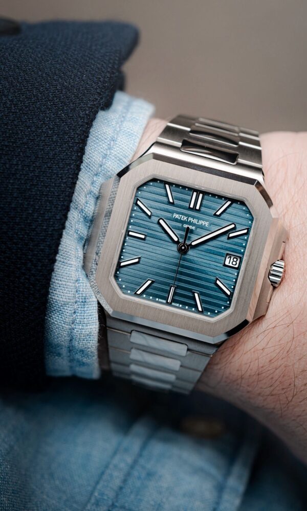 Đồng hồ Patek Philippe Cubitus 7128/1G-001 Vàng trắng Mặt xanh blue 40mm